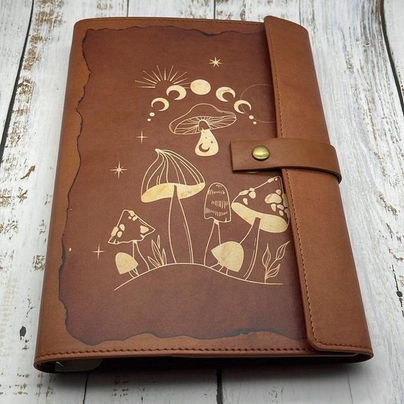 Mushroom PU Leather Journal, Brown, NWOT - Picture 7 of 14